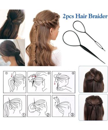 Hanyousheng 1000 Pcs Elastic Hair Bands Set with Topsy Tail Hair Tool - 1004 Piece Hair Elastic Bands for Braids, Ponytails, and Removal Tool - Buy Online on SooperMarket.com
