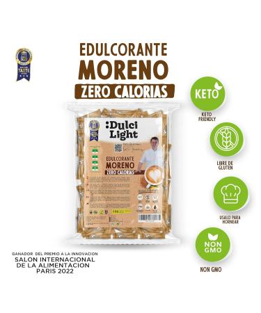Dulci Light Cane Honey Granulate - 100 Calorie-Free Sweetener Bags for Drinks & Food | Natural Sugar Replacement - Buy Online on SooperMarket.com