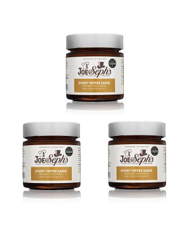 Joe & Seph's Sticky Toffee Caramel Sauce (3x230g)| 1 Star Great Taste Award caramel drizzle ice cream sauce caramel sauce for coffee vegetarian home baking cakes caramel syrup Sticky Toffee Caramel 3x230g