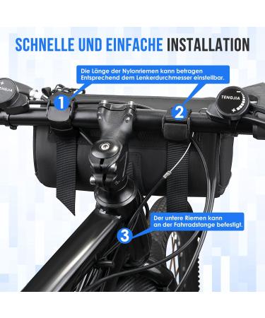 Eyin Waterproof Bicycle Handlebar Bag | 2L Reflective Cycling Bag with Removable Shoulder Strap for MTB & E-Bike Rides - Buy Online on SooperMarket.com