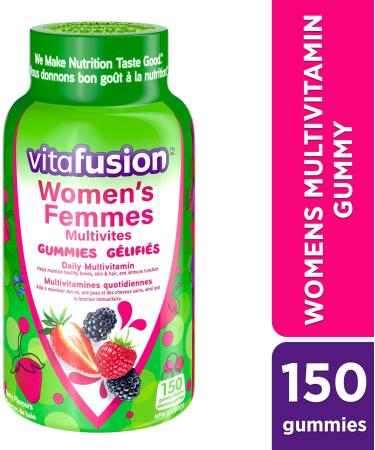 Vitafusion Women's Multivitamin Gummies Daily Multivitamin Healthy Metabolism Immune Support Hair Skin & Nails Osteoporosis 150 Count 2.5 Month Supply Packaging May Vary - Buy Online on SooperMarket.com