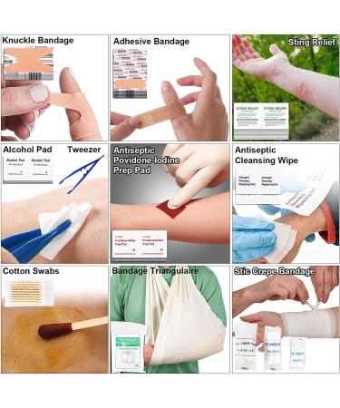 216 Pcs Survival First Aid Kit - Professional Gear for Emergency Hiking, Hunting, Camping - Green - Buy Online on SooperMarket.com