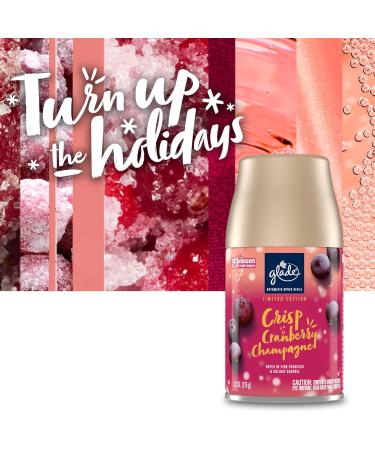 Glade Automatic Spray Refill - Crisp Cranberry Champagne Air Freshener for Home & Bathroom (6.2 Oz) | International Shipping Available - Buy Online on SooperMarket.com