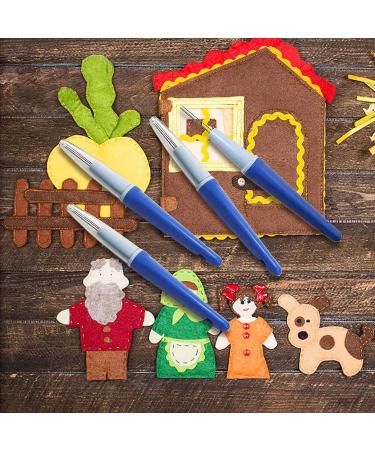 4Pcs Pen Style Needle Felting Tool with Wool Needle Felting Accessories - Ideal for Patchwork, Embroidery, and Crafts - Buy Online on SooperMarket.com