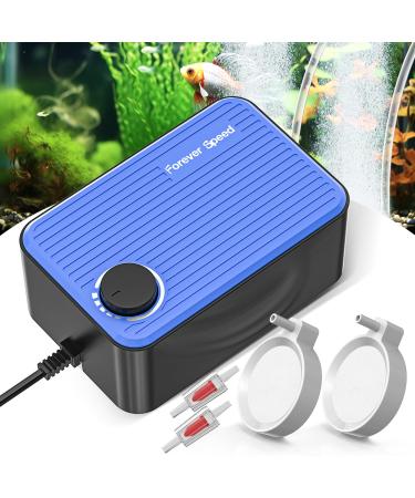Forever Speed Aquarium Air Pump Extremely quiet 5.5W 240l/h Air pump Aquarium oxygen pump very quiet with double air holes and more oxygen intake 60-400l