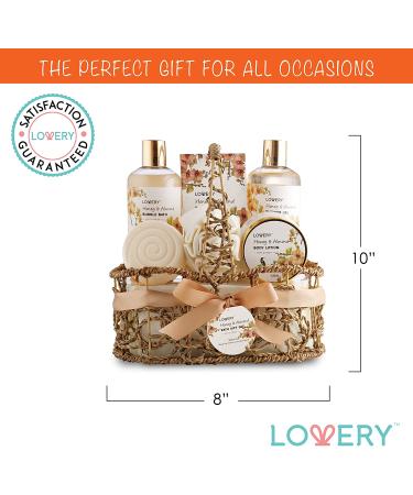 Luxury Home Spa Gift Basket - Honey & Almond Scent | Bath & Body Set for Men & Women - Buy Online on SooperMarket.com