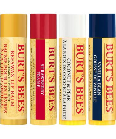 Burt's Bees 100% Natural Moisturizing Lip Balm 4-Pack Gift Set | Natural Lip Balms Bundle - Buy Online on SooperMarket.com