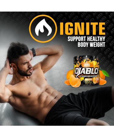 ANS Performance Diablo (35 Servings 4.9 oz) - Energy Powder for Elevated Strength & Stamina - With Added Kinetq Garcinia L Carnitine - Thermogenic Formula - Delicious Flavours (Clementine) - Buy Online on SooperMarket.com