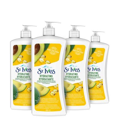 St. Ives Hydrating Vitamin E & Avocado Body Lotion 4 x 600 mL 600 ml (Pack of 4)