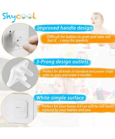 Baby Proofing Outlet Protector Plugs - 37 Pack Hidden Pull Handle Electrical Safety Outlet Covers Not Easy for Child Remove Prevent Babies from Block Electric Shock Risk - Buy Online on SooperMarket.com