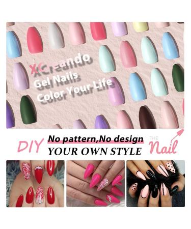 Wine Red Almond Shaped Press on Nails - 24pcs Xcreando Medium Length Fake Acrylic Glue on False Nails for Women and Girls - Buy Online on SooperMarket.com