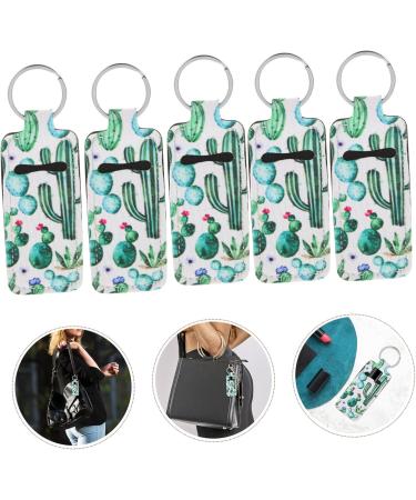 5pcs Portable Square Keychain Lipstick Storage Sleeve | Neoprene Lipstick Holder & Floating Key Rings for Boats - Shop Now - Buy Online on SooperMarket.com