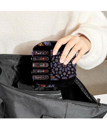 Anna Cowper Stained Glass Sanitary Napkin Storage Bag - Multi-Colored Period Pouch for Women and Teens - Buy Online on SooperMarket.com