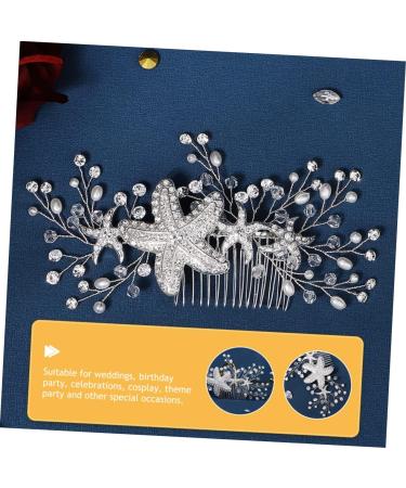FOYTOKI Starfish Hair Comb Hair Comb Hair Comb Accessory Bridal Hair Comb Hair Side Combs Bridal Headpieces for Wedding Decorative Hair Combs Wedding Hair Accessories for Brides - Buy Online on SooperMarket.com