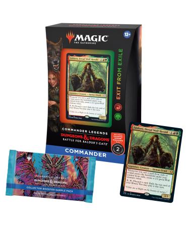 Magic The Gathering Commander Legends: Battle for Baldurs Gate Commander Deck  Exit from Exile + Collector Booster Sample Pack