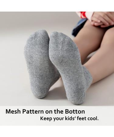 EPEIUS Kids Low Cut Socks 6 Pack - Seamless No Show Socks for Girls/Boys in Small Black/White/Grey - Buy Online on SooperMarket.com