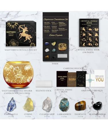 Shop Aovila Sagittarius Gifts - Tealight Holder & Crystal Gift Box Set for Women | Perfect Astrology Birthday Gifts for Moms & Friends - Buy Online on SooperMarket.com