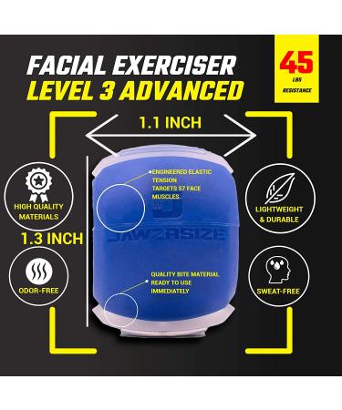 Jawzrsize Advanced Jaw, Face & Neck Exerciser - Define Jawline & Tone Face - Stress Relief - Large Blue - Buy Online on SooperMarket.com