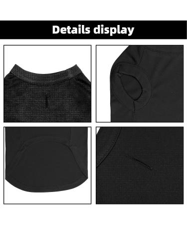 BINGPET Soft Cotton Dog Shirt - Lightweight Puppy Tank Top for Summer - Medium Black (Chest 18.1in) - Buy Online on SooperMarket.com