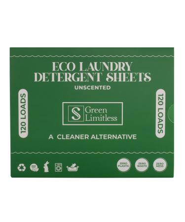 Green Limitless Eco Laundry Detergent 120 Sheets (Loads) Unscented