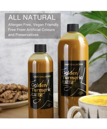 Cafe Collective Turmeric Golden Milk Latte Concentrate 1000ML - All-Natural Vegan-Friendly with Black Pepper Activation - Buy Online on SooperMarket.com