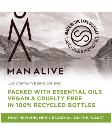 Man Alive Beard Oil for Men - 99% Natural Skincare 50ml with Oatmeal, Argan Oil, Jojoba Oil & Almond Oil - Softens Facial Hair, Ideal Men's Gift - Black Suede & Tonka Scent - Buy Online on SooperMarket.com