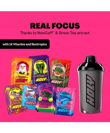 Holy Energy Gaming Booster Starter Set 7 Fruity Varieties Includes Shaker 14 Tasting Box Energy - Buy Online on SooperMarket.com