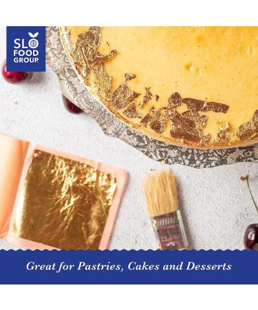 Slofoodgroup 24 Karat Edible Gold Leaf Loose Sheets - 10 Sheets Per Book - 3.15in x 3.15in Size - for Edible Decoration, Crafting, Art - Buy Online on SooperMarket.com