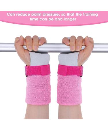 Abeillo 2 Pink Gymnastics Grips Wristbands Set for Girls - Kids Hand Grips for Gymnastic Bar Palm Protection and Wrist Support - Youth Sports Accessories for Workout and Exercise - Buy Online on SooperMarket.com