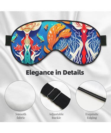 Colorful Tropical Sea Fish Soft Sleep Eye Mask | Breathable Eye Patch for Women | Perfect for Travel & Relaxation - Buy Online on SooperMarket.com
