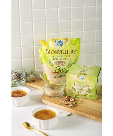 Blonvilliers Organic Cubes Pure Golden Cane Sugar Environmentally Friendly 100% Certified Organic 450g - Buy Online on SooperMarket.com
