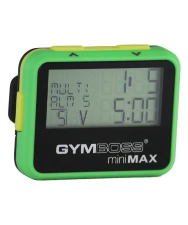 Gymboss Minimax Interval Timer And Stopwatch Green-Yellow Soft Coating