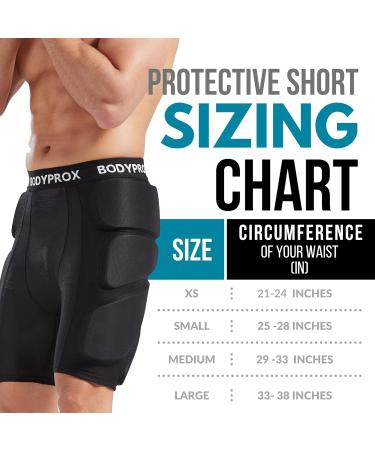 Bodyprox Padded Protective Shorts for Snowboarding Skating & Skiing | 3D Protection for Hips Buttocks & Tailbone - XS Size - Buy Online on SooperMarket.com