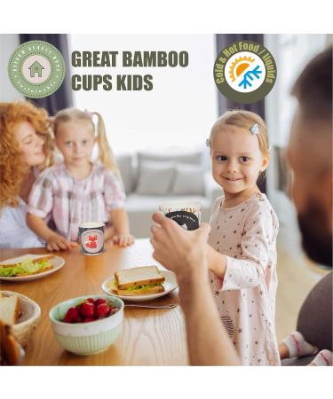 BeeBon Beauty Home Eco-Friendly Bamboo Kids Cups 8 Oz - Set of 4 - Buy Online on SooperMarket.com