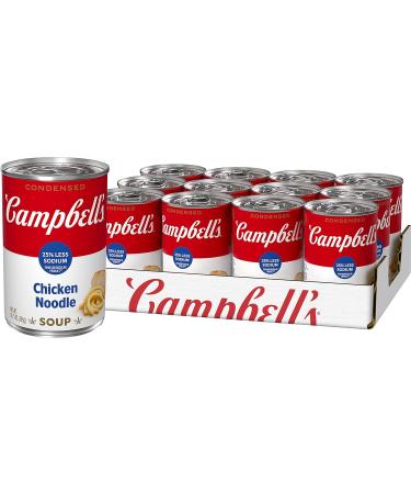 Campbell's Condensed 25% Less Sodium Chicken Noodle Soup, 10.75 Ounce Can (Pack of 12)