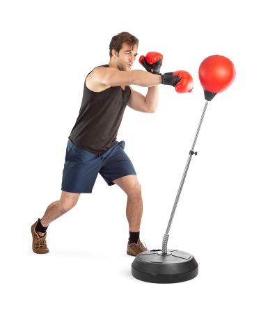 Punching Bag with Stand, Boxing Bag for Adults and Teens - Height Adjustable - Speed Bag - Great for MMA Training, Boxing Equipment, Workout Equipment, Stress Relief & Fitness