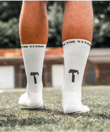 T1TAN Grip Socks - Ideal Non-Slip Socks for Men Women & Kids | Size 35-38 | White | Shop Vibrant Colors Now! - Buy Online on SooperMarket.com