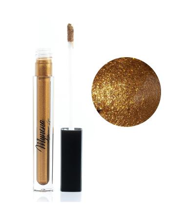 Mynena Yellow Gold Lip Gloss Topper | Shimmer Glossy Finish Liquid Lipstick with Jojoba Oil | Vegan & Cruelty-Free - Buy Online on SooperMarket.com
