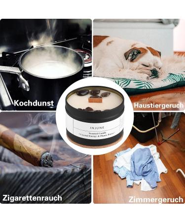 DNAMOFV Injune Coffee Fragrance Candle - Organic Soy 50-Hour Burn Perfect Father's Day Gift for Men & Women - Includes Obsidian & Coffee Beans 200g - Buy Online on SooperMarket.com