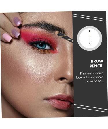 MUSISALY 4pcs Two-in-one Eyebrow Pencil Eyebrow Pencils with Pencil Sharpener Eyebrow Cosmetics Wooden Brown - Buy Online on SooperMarket.com