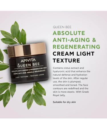 APIVITA Queen Bee Absolute Anti-Aging Cream - Light Texture 50 ml | Regenerate & Renew Skin | International Shipping Available - Buy Online on SooperMarket.com