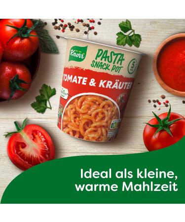 Knorr Pasta Snack Pot Tomato & Herbs - Instant Noodles Ready in 5 Minutes | 69g (1-Pack) - Delicious International Shipping - Buy Online on SooperMarket.com
