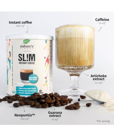 Nature's Finest by Nutrisslim Sl!m Coffee: Instant Coffee & Energy Drink Coffee Alternative with Guarana Powder Slimming Coffee for Weight Loss & Appetite Control Boosts Energy Vegan 1 - Buy Online on SooperMarket.com