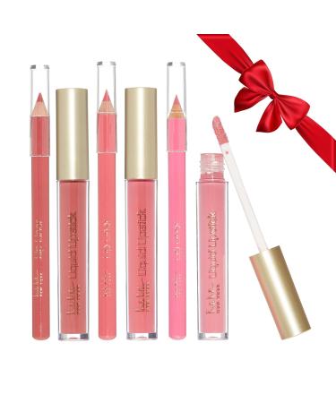 Nicole Miller Liquid Lipstick & Liner Collection | 6-Piece Set | Long-Lasting Shades of Lipsticks & Lip Liners for Stunning Look - Buy Online on SooperMarket.com