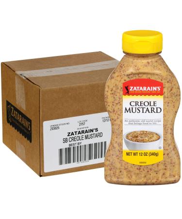 Zatarain's Creole Mustard, 12 oz (Pack of 12) 12 Ounce (Pack of 12) Creole Mustard (Squeeze Bottle)