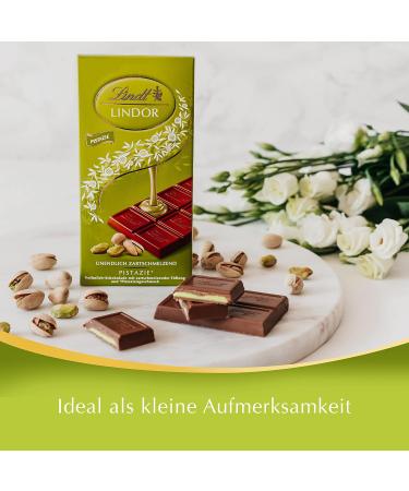 Lindt Pistachio Chocolate 100g - Finest Whole Milk Chocolate with Delicate Filling | Buy 10 Pack Promotion | Perfect Chocolate Gift - Buy Online on SooperMarket.com