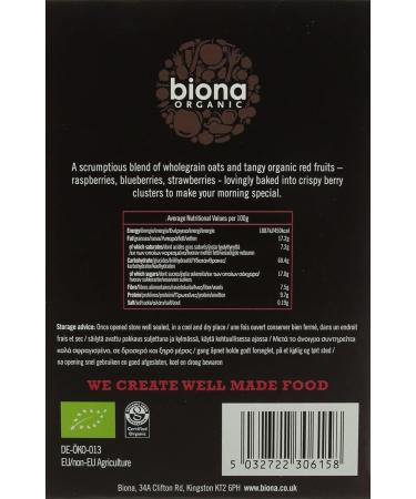 Biona Organic Wild Berry Crispy Granola 375g - Buy Online on SooperMarket.com