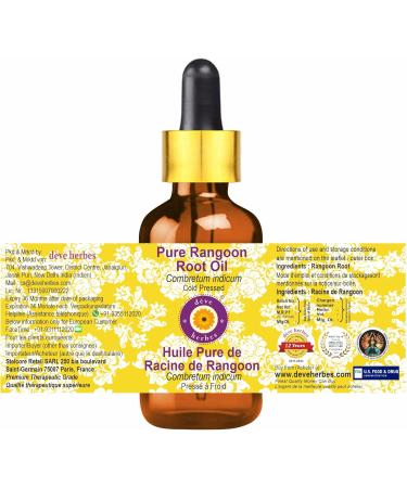 Deve Herbes Pure Rangoon Root Oil (Combretum indicum) with Glass Dropper Cold Pressed 15ml (0.50 oz) - Buy Online on SooperMarket.com