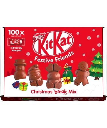 Nestle Kit Kat Christmas Friends 100 Assorted Milk Chocolate Christmas Figures Bulk Chocolate Box 820 g - Buy Online on SooperMarket.com