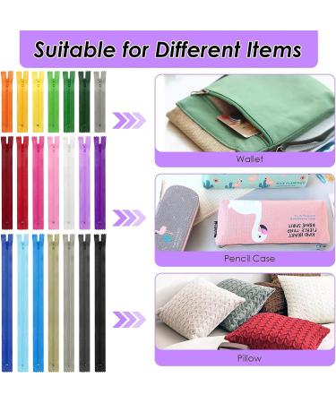 120pcs Assorted Nylon Zippers for Sewing - Bulk Zippers for Bags, Pouches, Pillow Covers & Crafts - Buy Online on SooperMarket.com